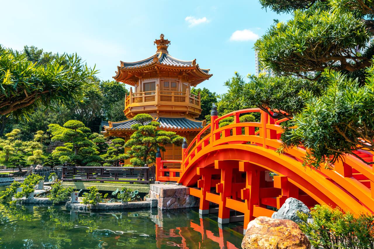 The golden pagoda at Nan Lian Garden