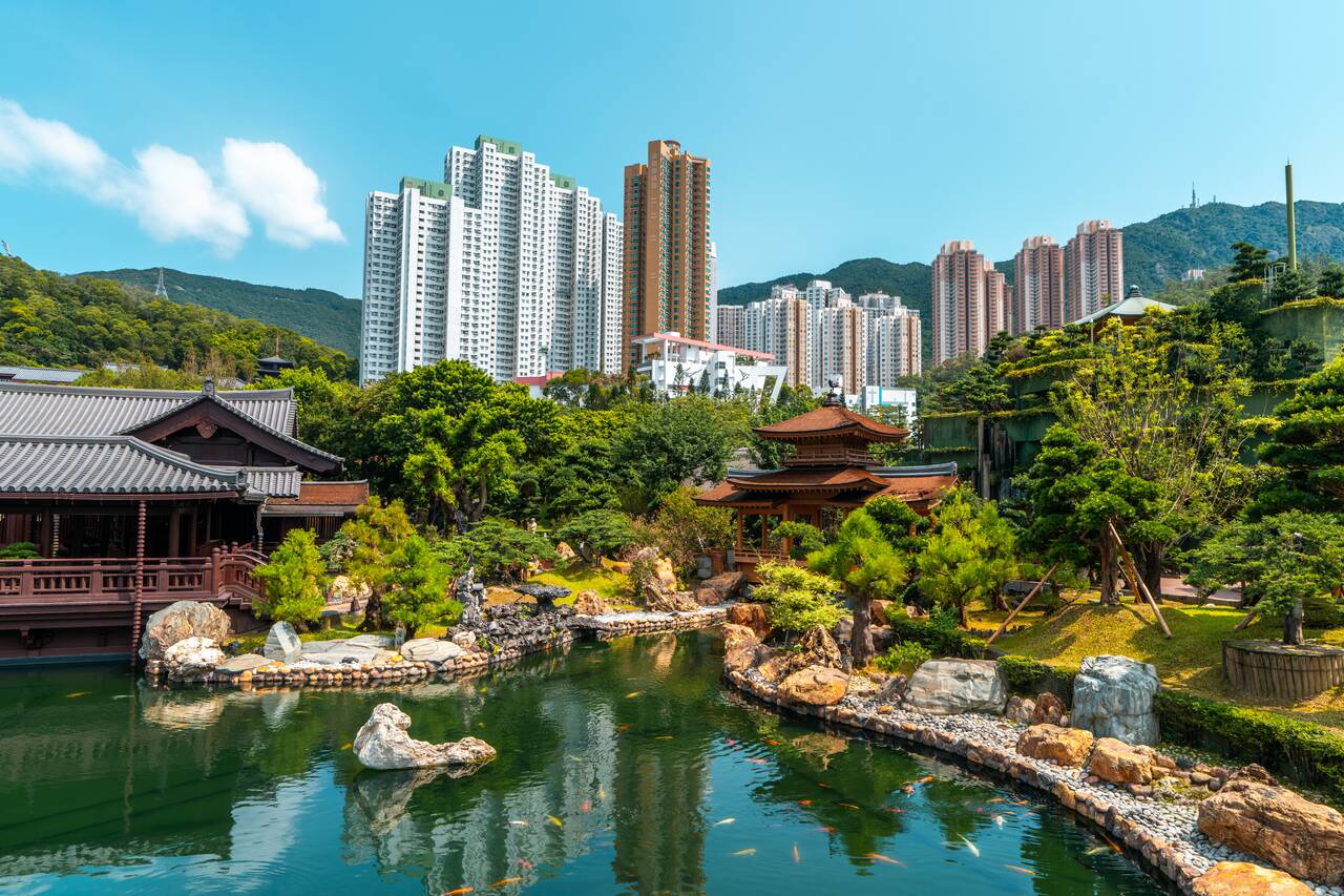A pond at Nan Lian Garden