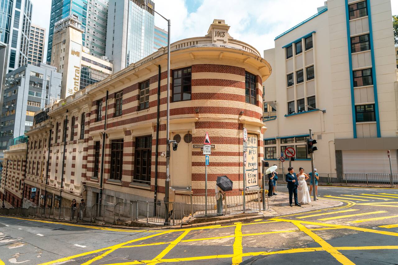 The street in Central, Hong Kong