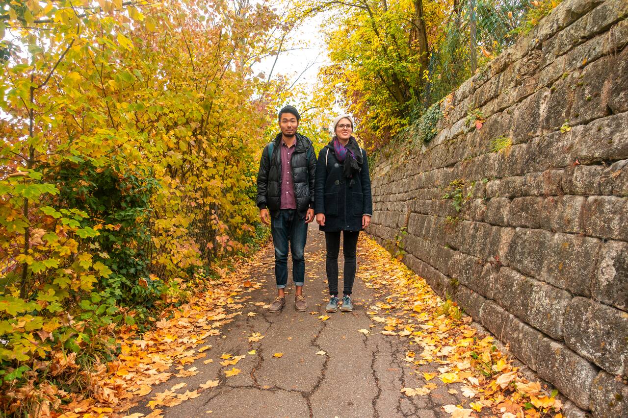 Me and my friend in Germany in Autumn