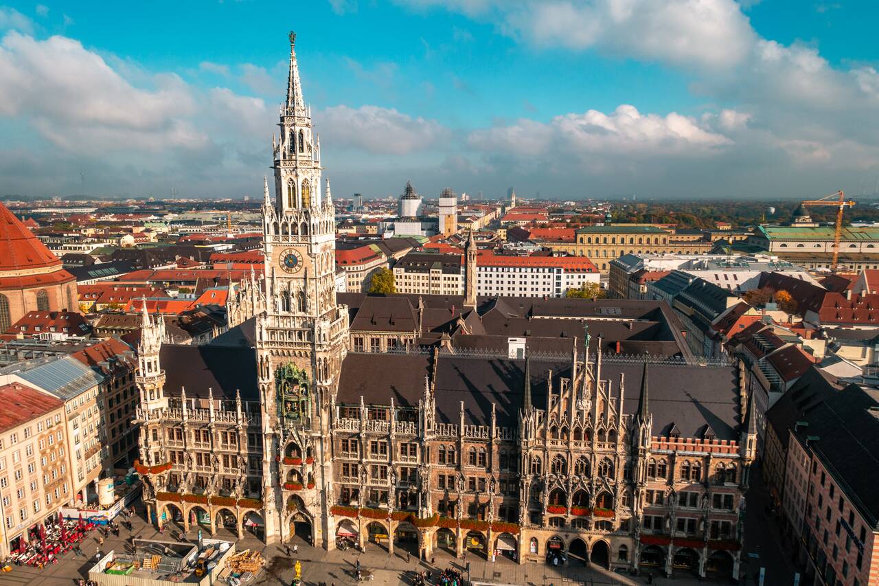 Views of Munich from the St. Peterโs Church's tower