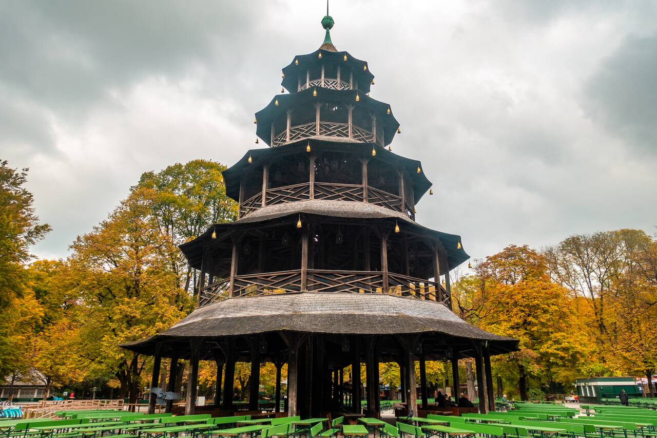 The pagoda up close at the English Garden