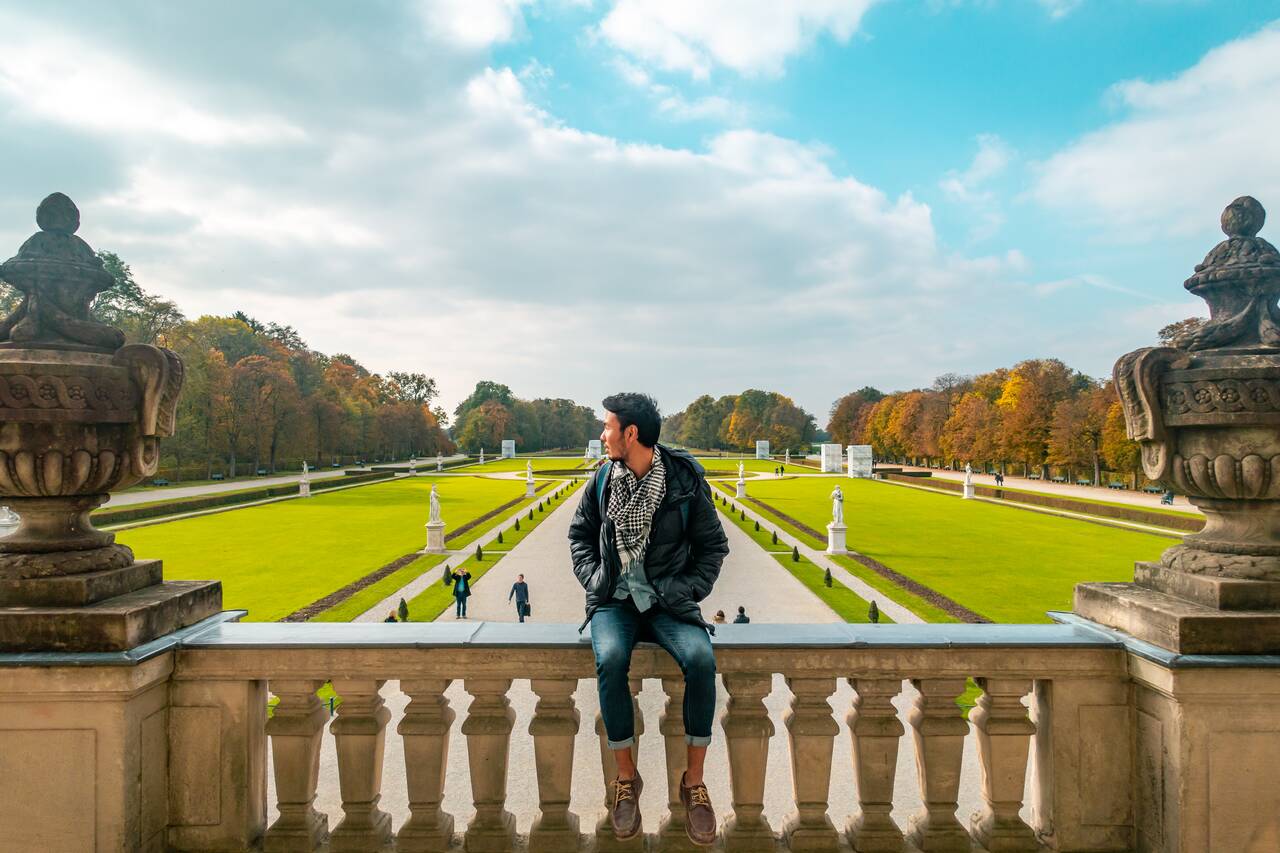 Me at the garden at Nymphenburg Palace
