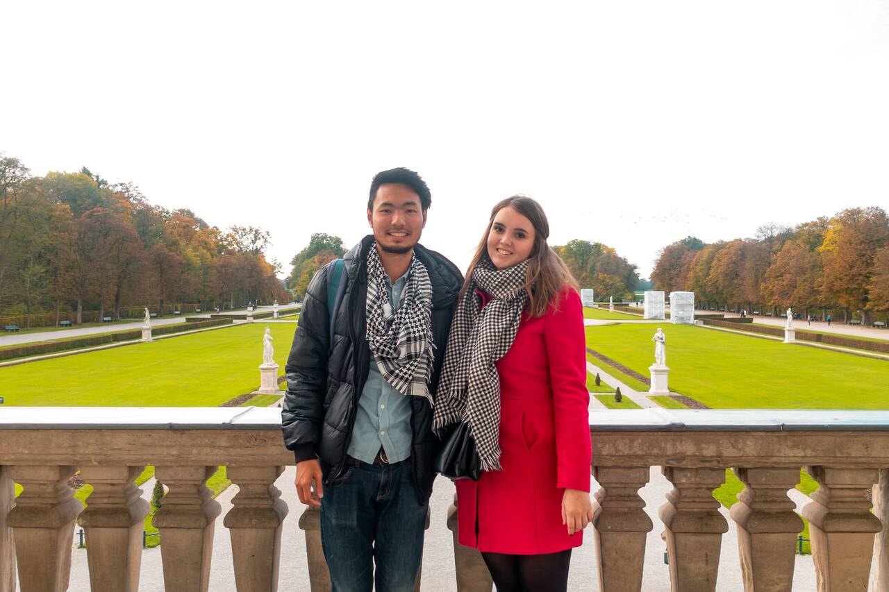 My friend showing me around Nymphenburg Palace
