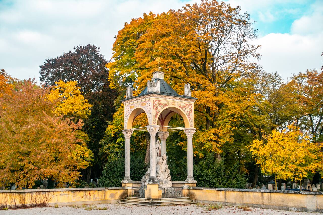 Nymphenburg Palace in autumn