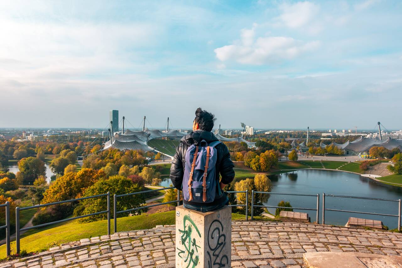 Me sitting at Olympic Park
