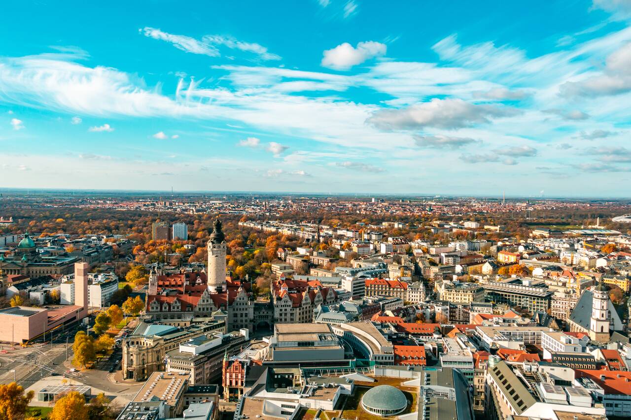 Leipzig seen from above