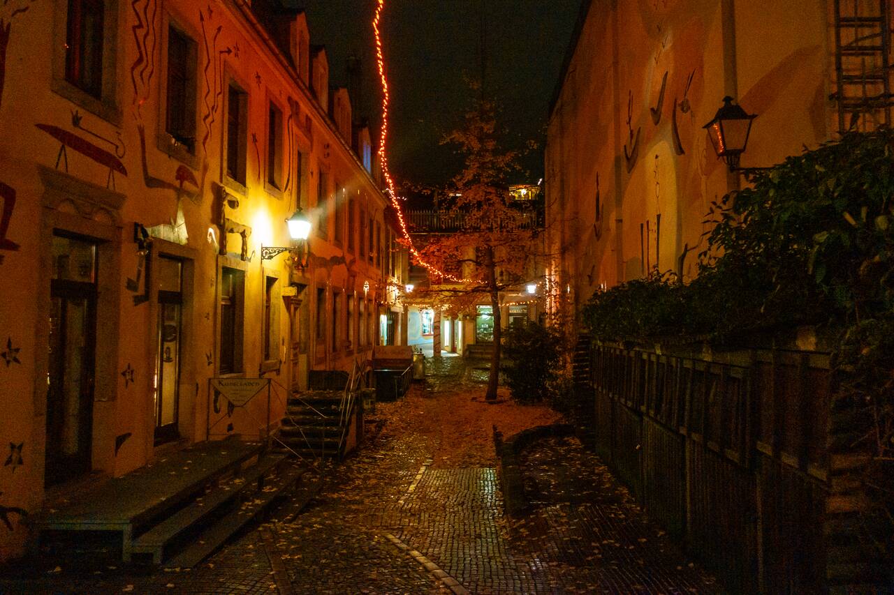 Hidden Passageways of Dresden at night