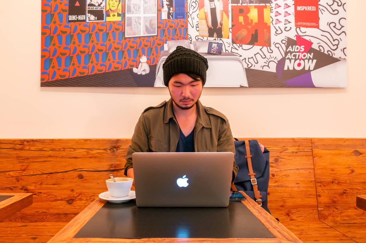 Me working at Cafe Oswaldz