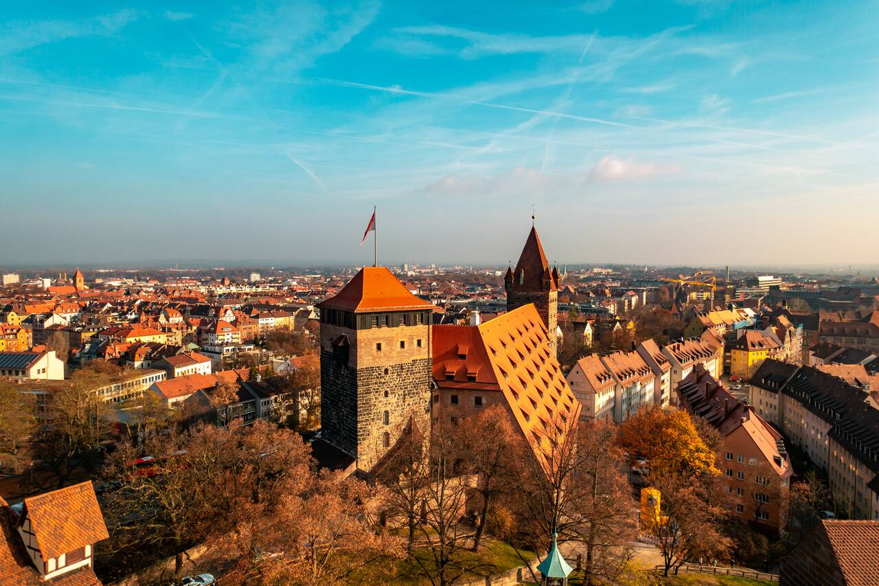 Nuremberg skyline from Sinwell Tower