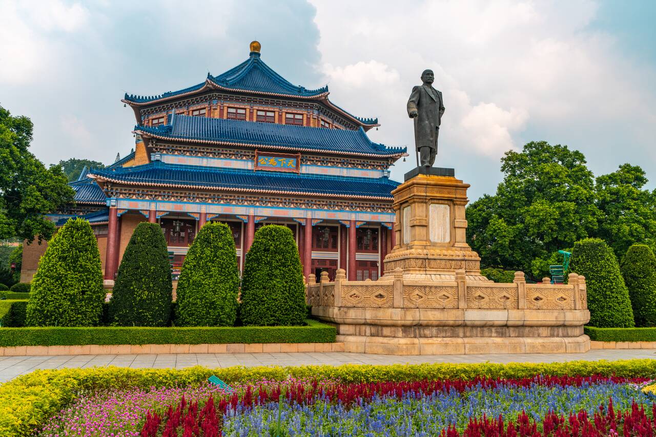 Dr. Sun Yat-sen's Memorial Hall at its garden