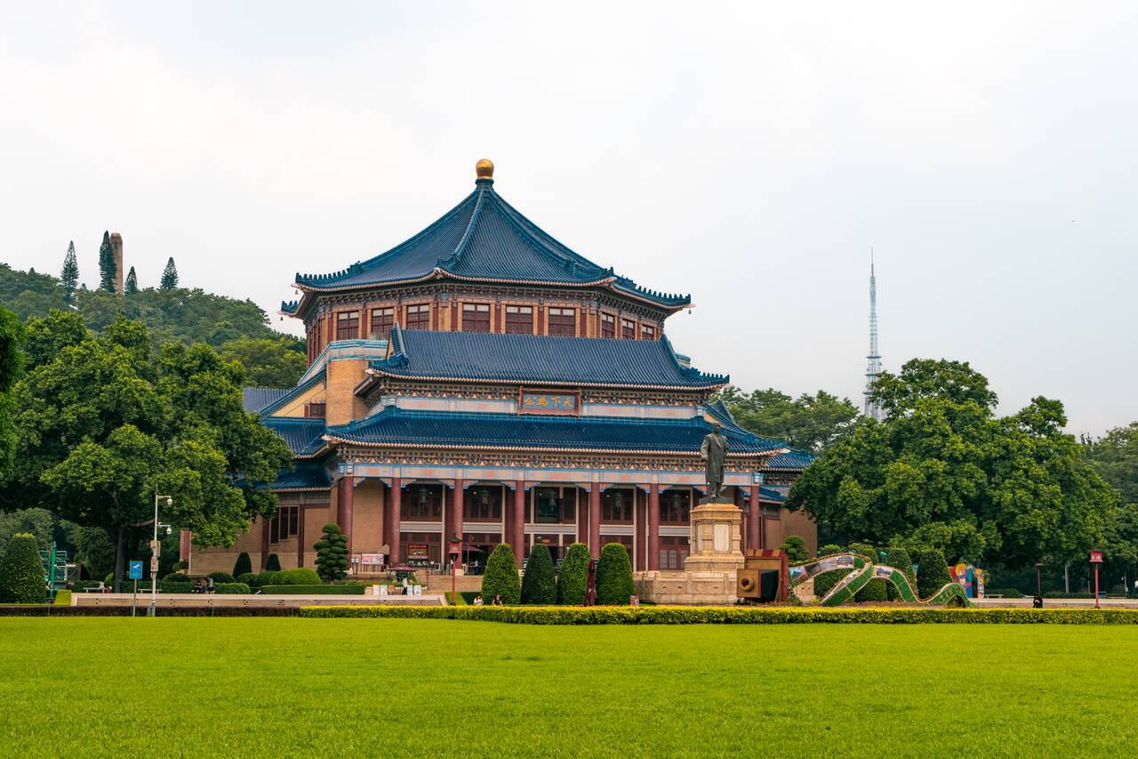 Dr. Sun Yat-sen's Memorial Hall seen from afar