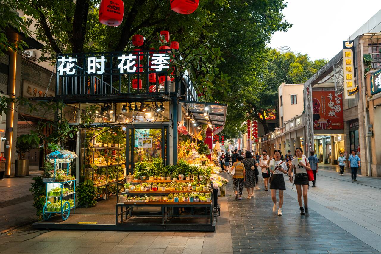 People at Beijing Street in Guangzhou