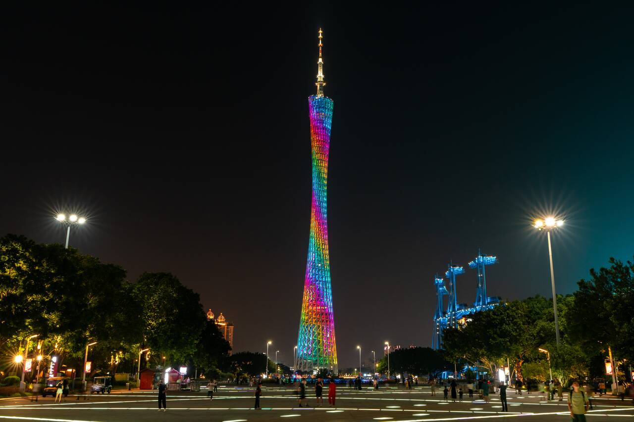 Canton Tower seen from Flower City Square
