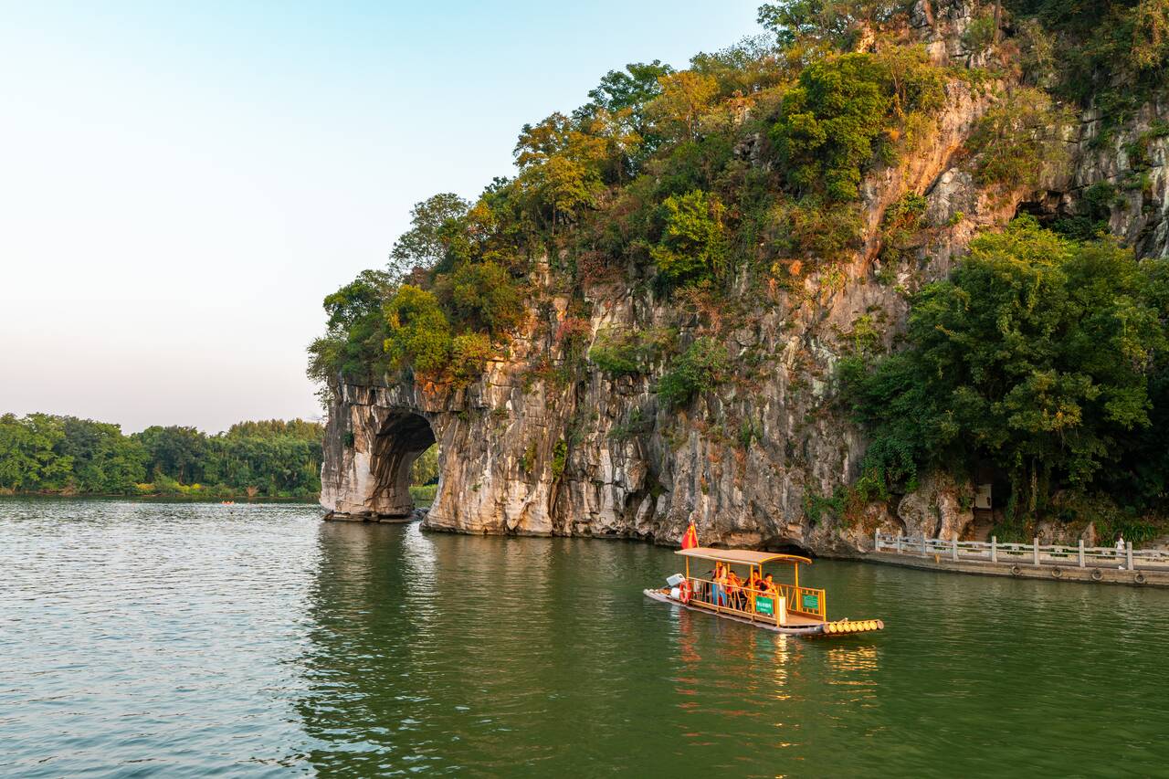 A raft at Elephant Trunk Hill