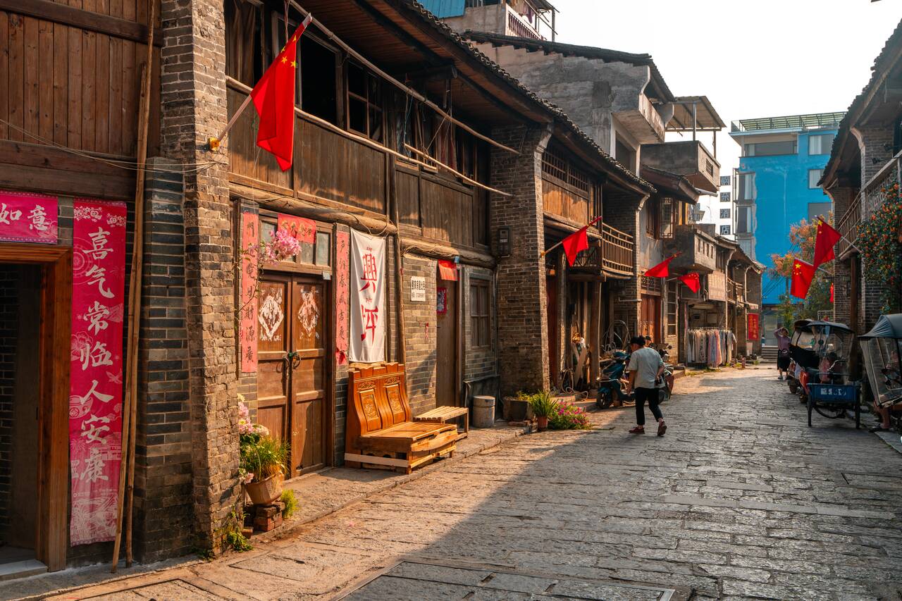 Old houses at Xingping Ancient Village