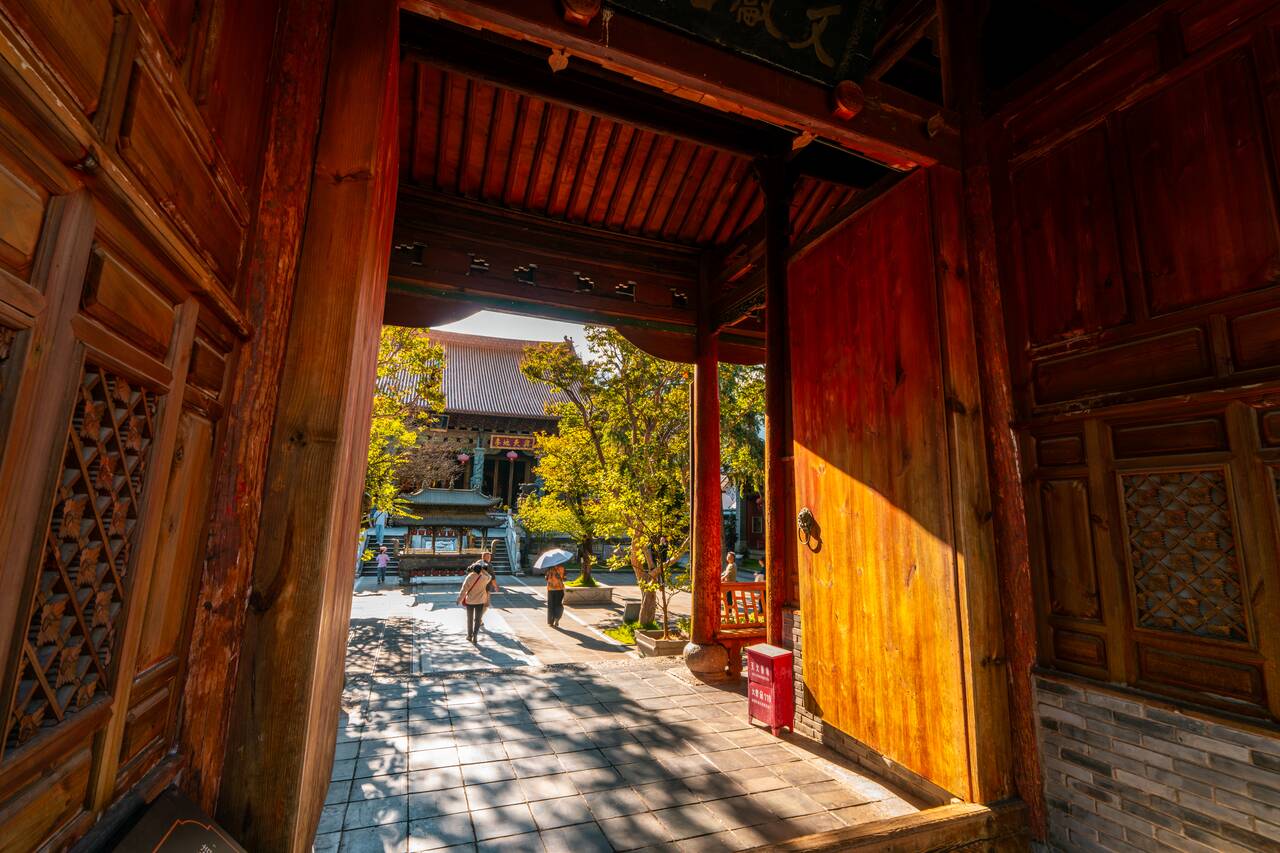 Old temples inside Dali Ancient City