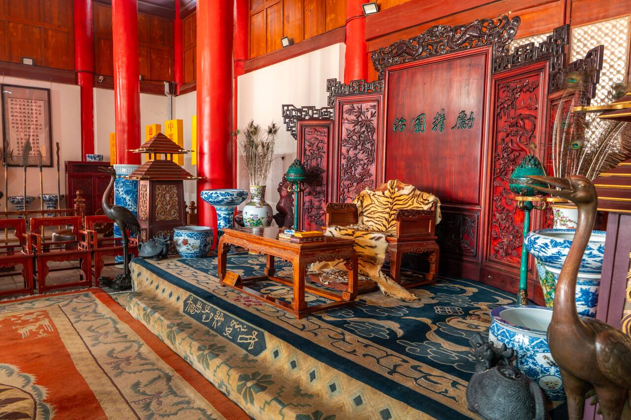 The interior of Mu Fu Mansion