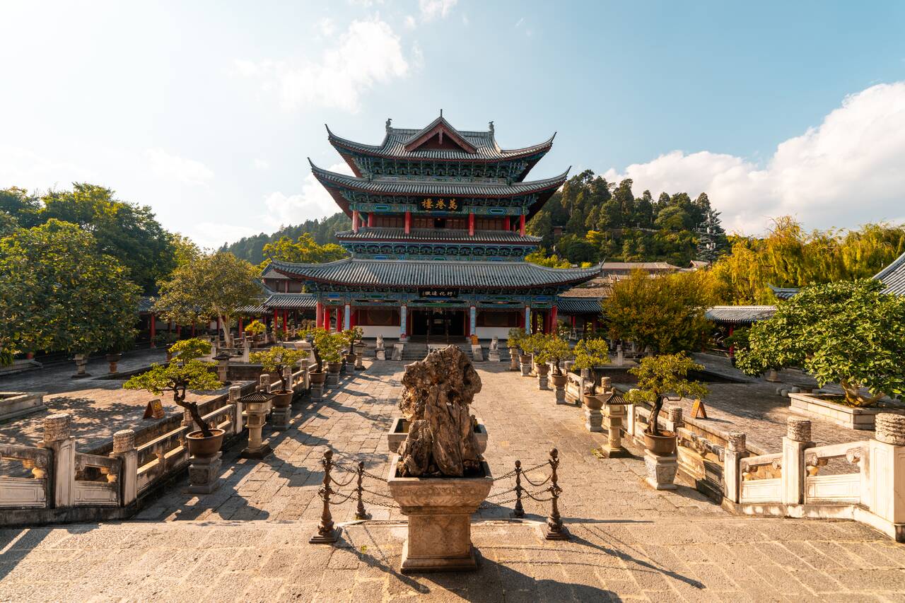 A temple inside Mu Fu Mansion