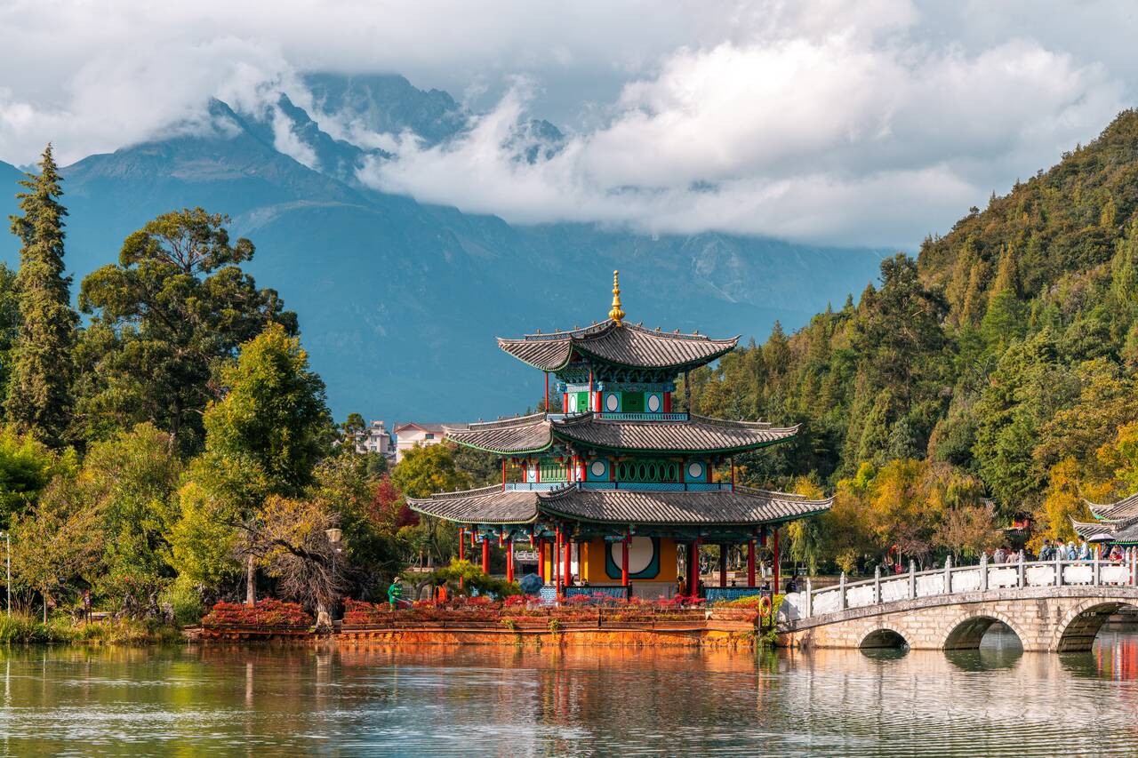 A pagoda at Black Dragon Pool Park