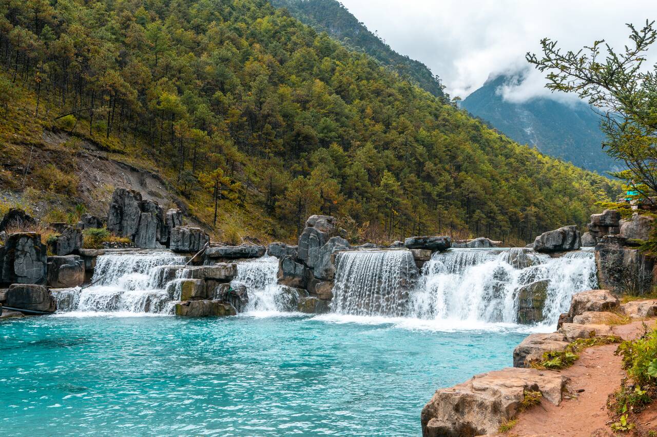 The waterfall at Blue Moon Valley