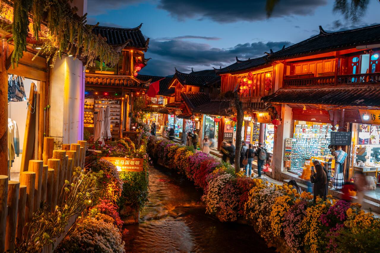 Lijiang Old Town at night