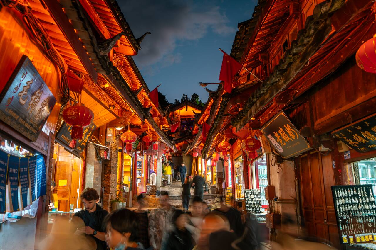Lijiang Old Town at night
