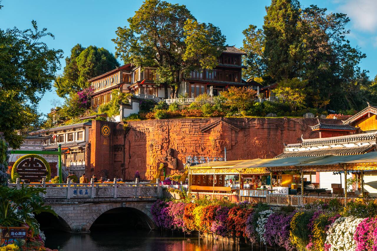 Square at Old Town Waterwheel