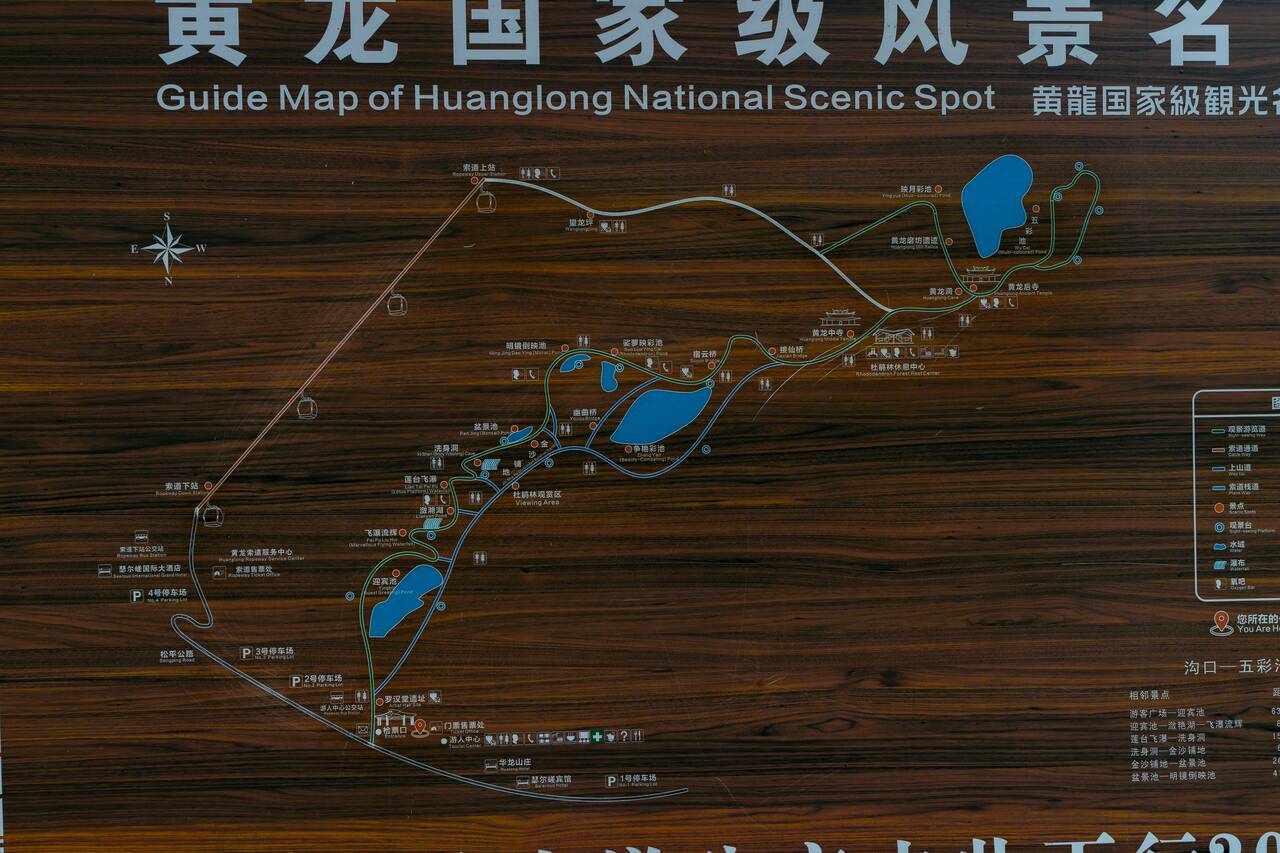 Huanglong Points of Interest Map