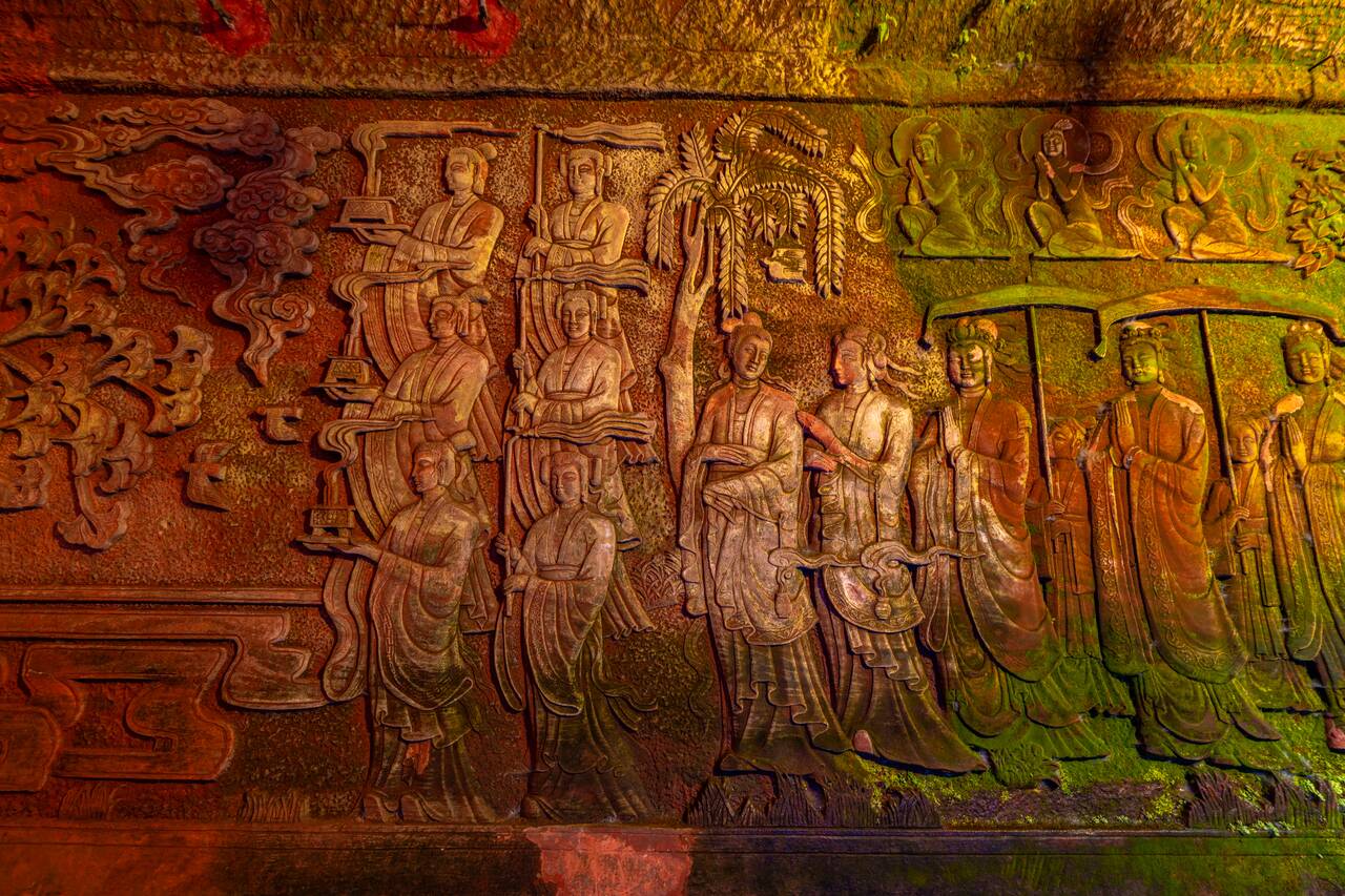 Stone carvings at Oriental Buddha Park