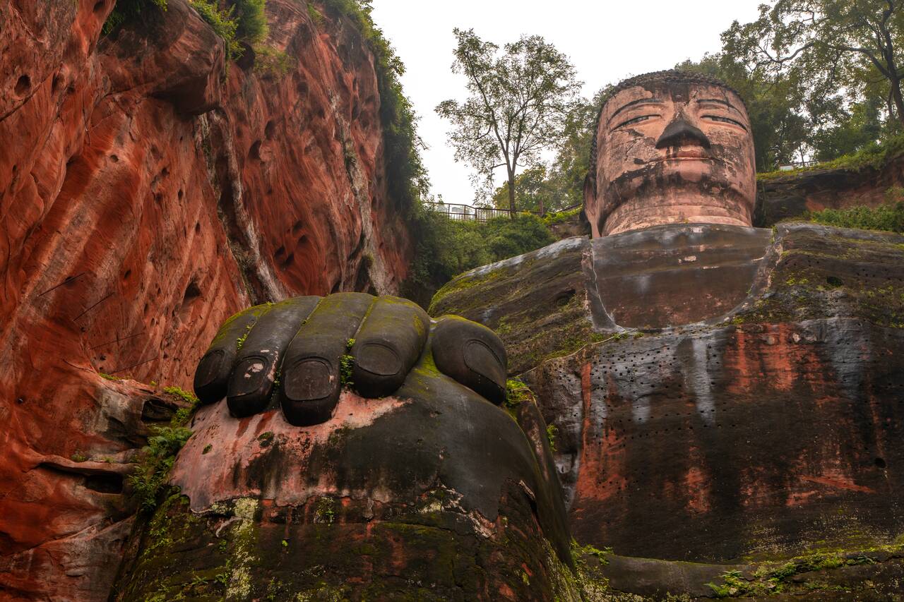 Giant hand at Leshan