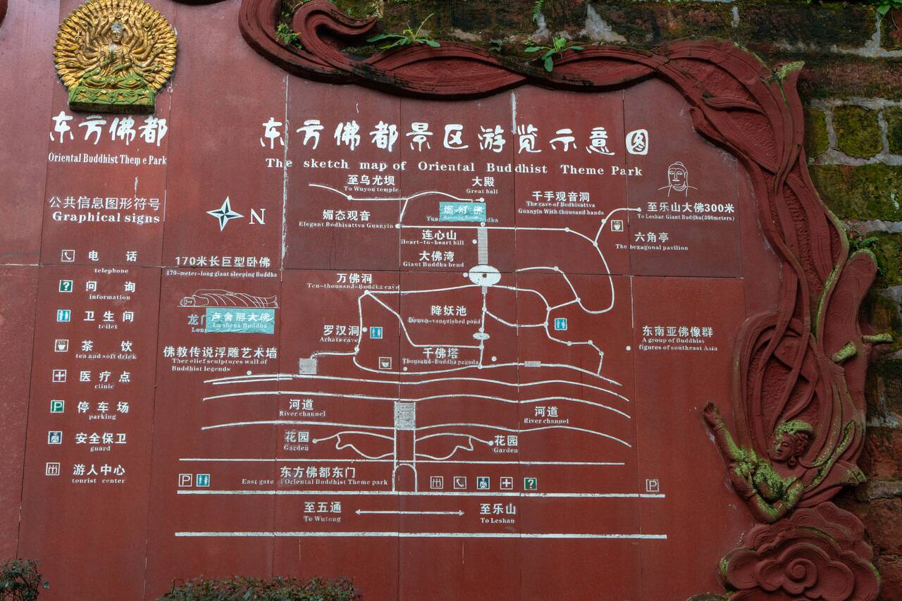 The map of Oriental Buddha Park