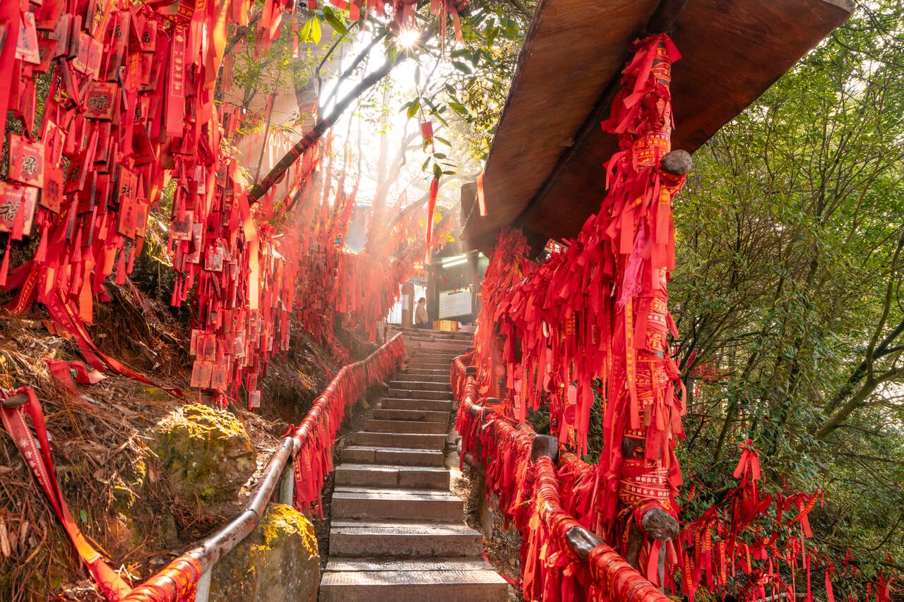 The temple at Yuanjiajie