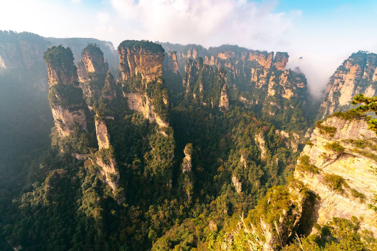 Views near Hallelujah Mountain in Zjangjiajie