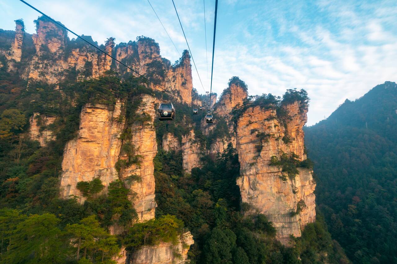 Cable Cars in Zhangjiajie