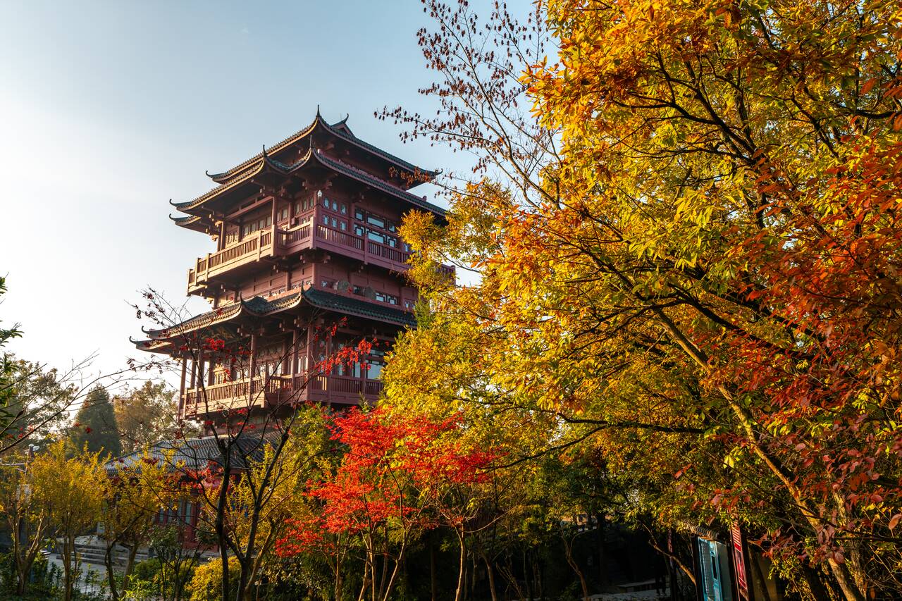 A temple at Helong Park