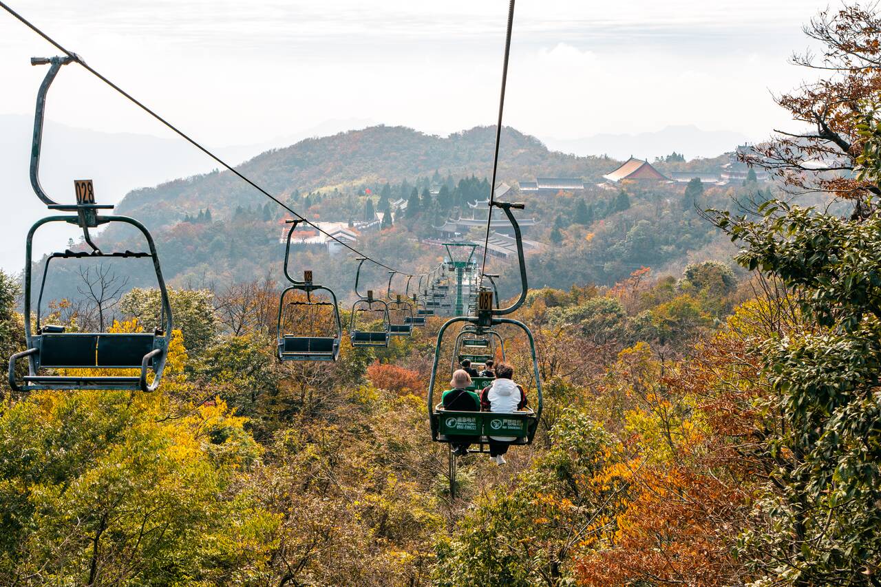 The cable car to Tianmen Temple