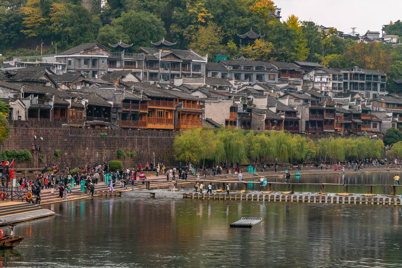 Tuojiang Stepping Stone seen from afar