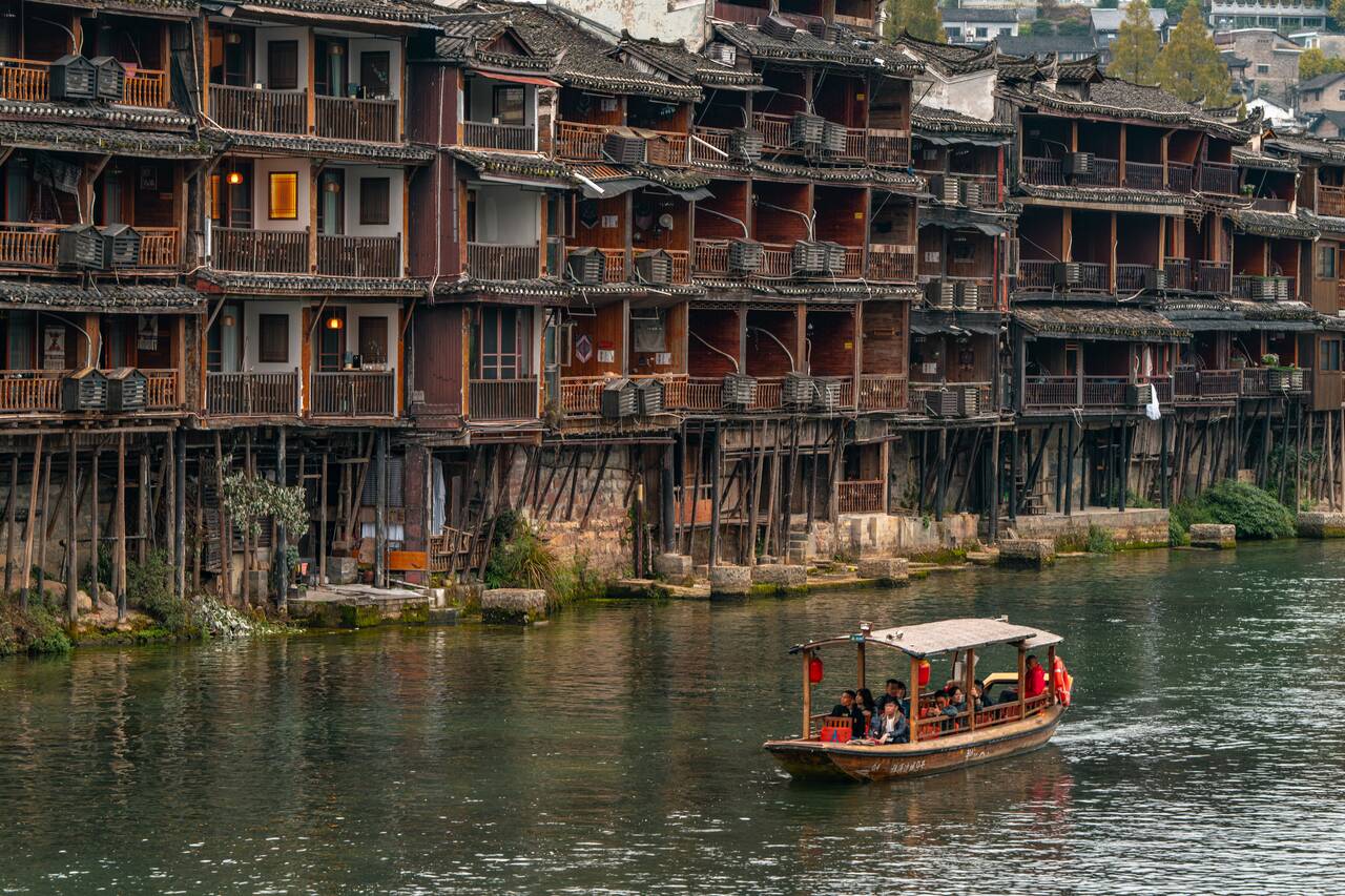 A boat at Fenghuang