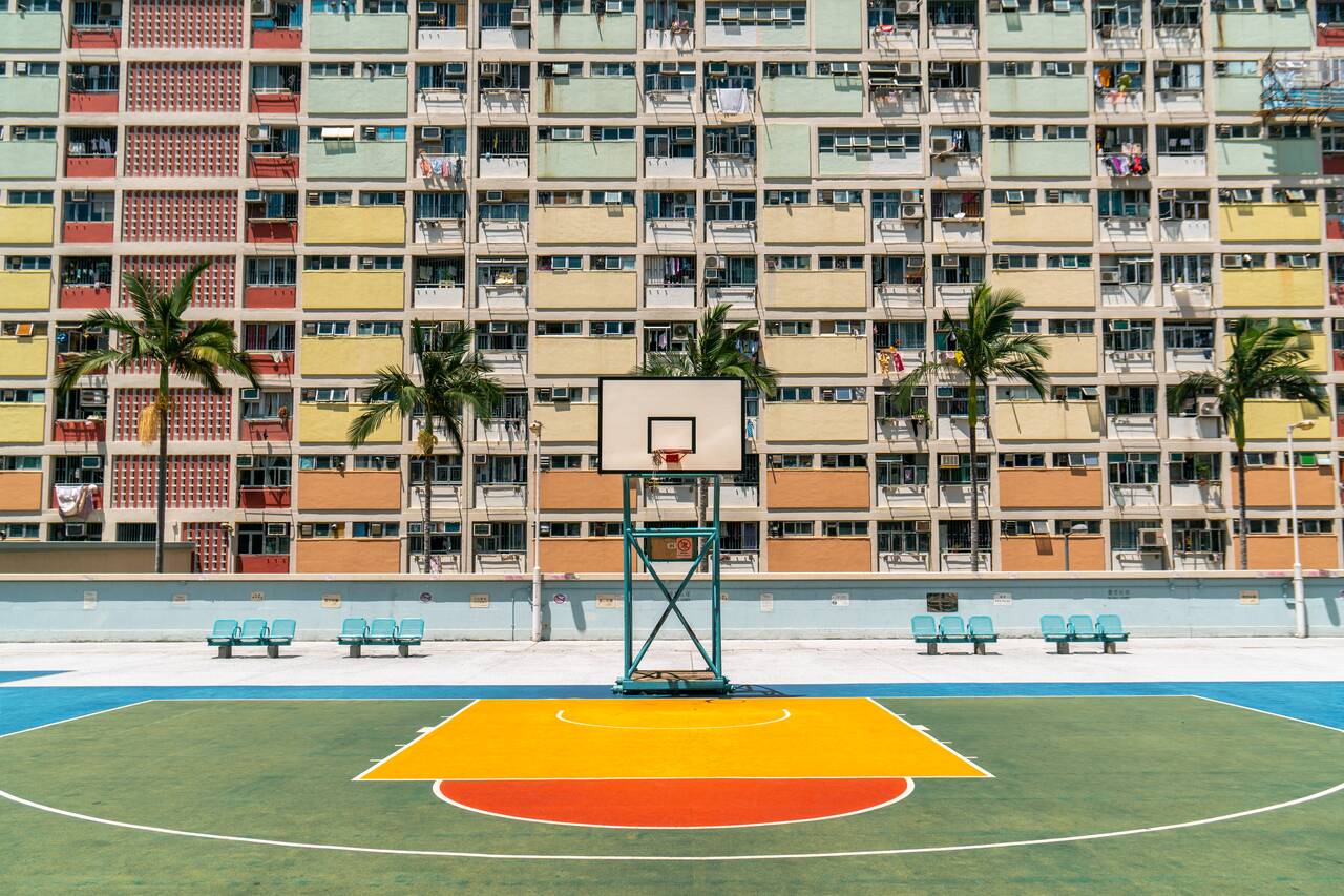 Basketball court at Choi Hung Estate