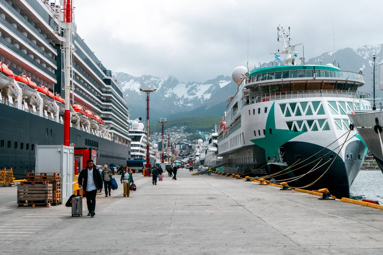 Cruise ships at Ushuaia port