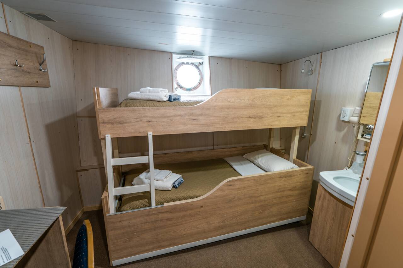 Sleeping arrangement on Antarpply's Ushuaia ship