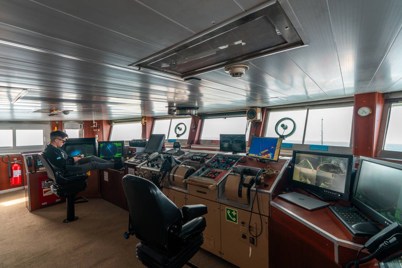 The bridge of Ushuaia as it crossed the Drake Passage