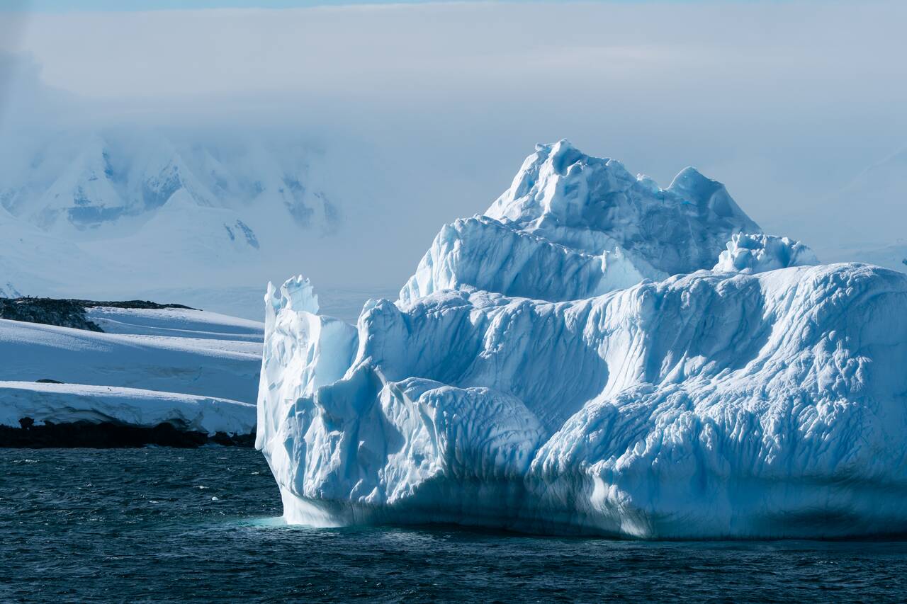 Ice berg in Antarctica seen from the ship