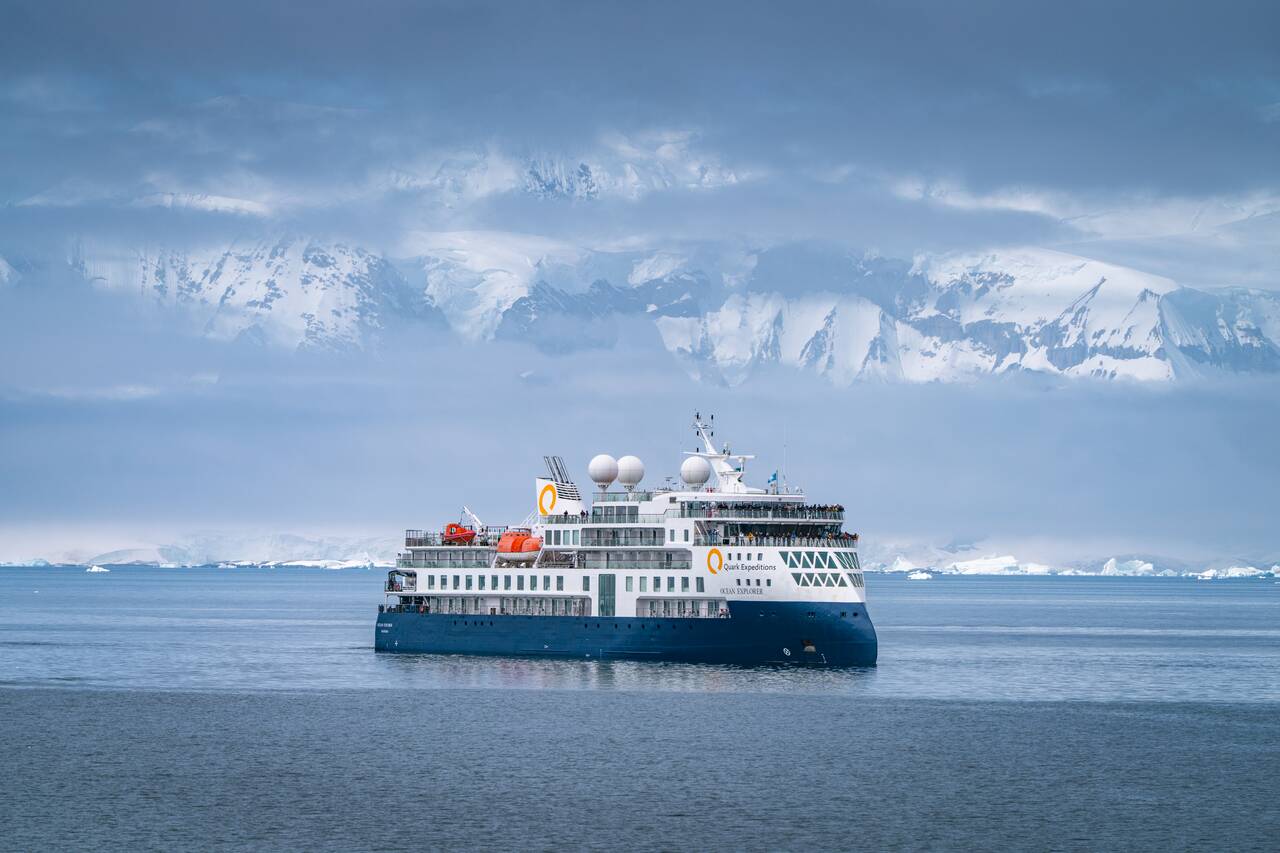 Quark's expedition ship in Antarctica