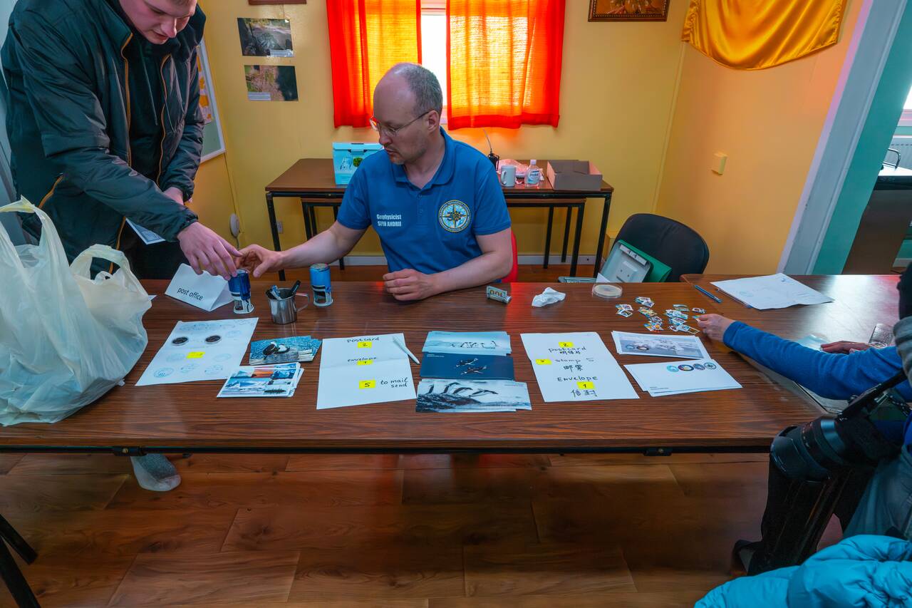 Post card station at Vernadsky Research Base in Antarctica