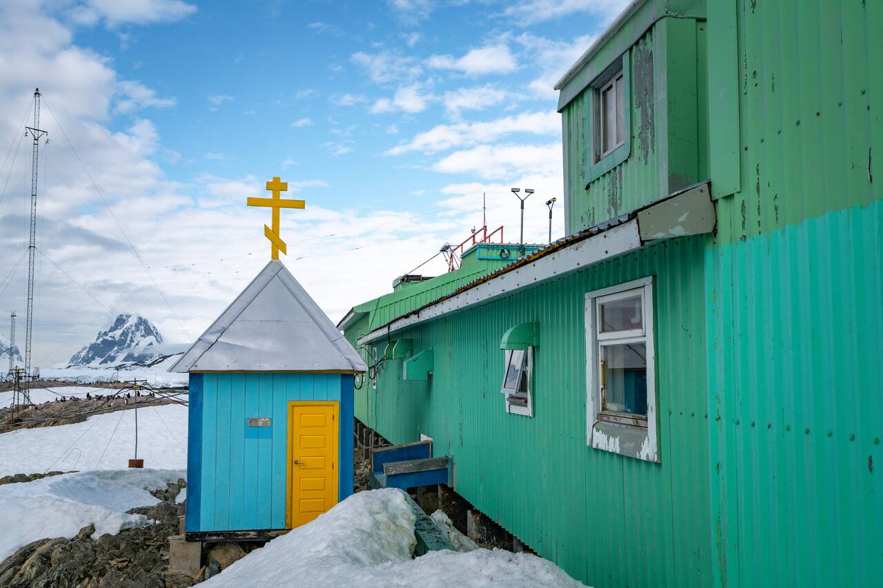 A Ukrainian church at Vernadsky Station in Antarctica