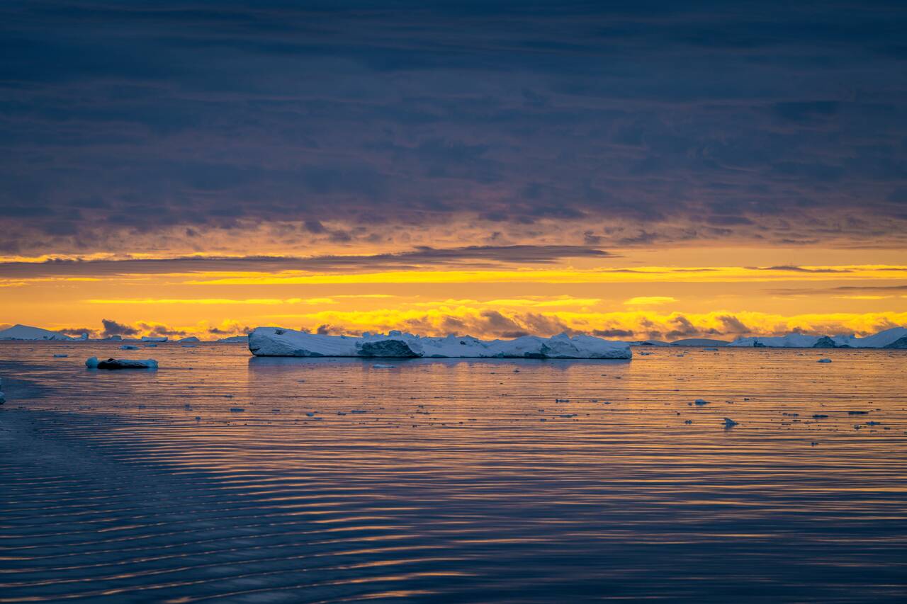 Sunset in Antarctica