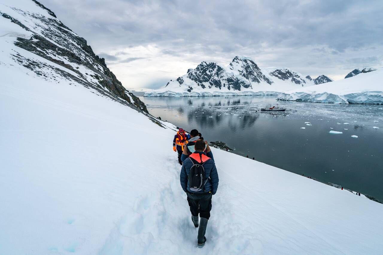 People hiking at Orne Harbor
