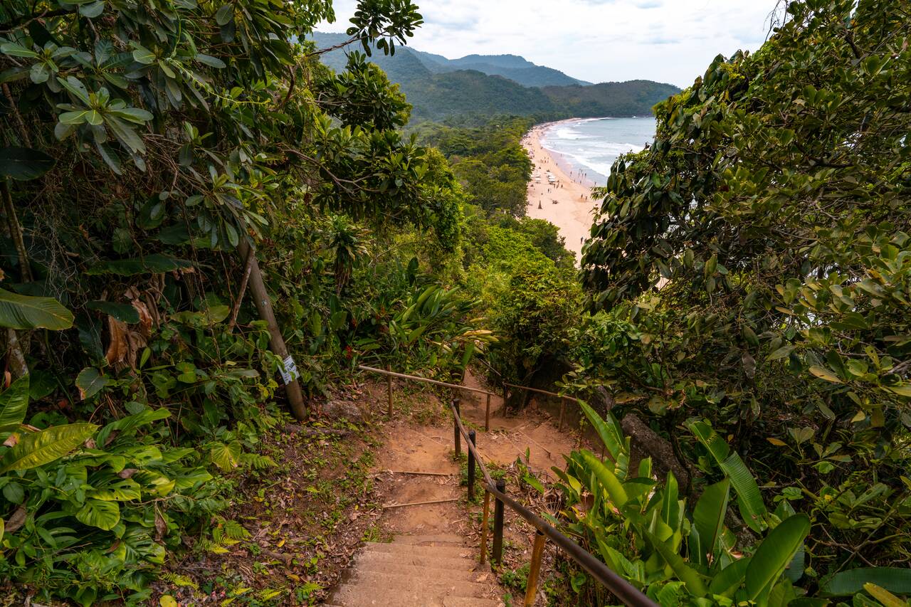 The view of Praia do Sono from a lookout point